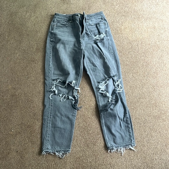 American Eagle Grey Straight Jeans - Picture 1 of 2